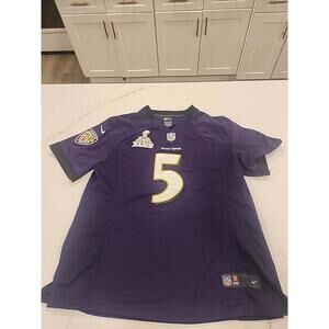Nike YOUTH /Women Jersey Baltimore Ravens #5 Joe Flacco Sewn Stitched  XXL Super